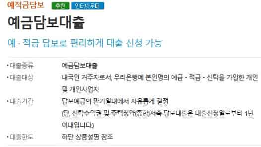 우리은행-마이너스통장-금리
